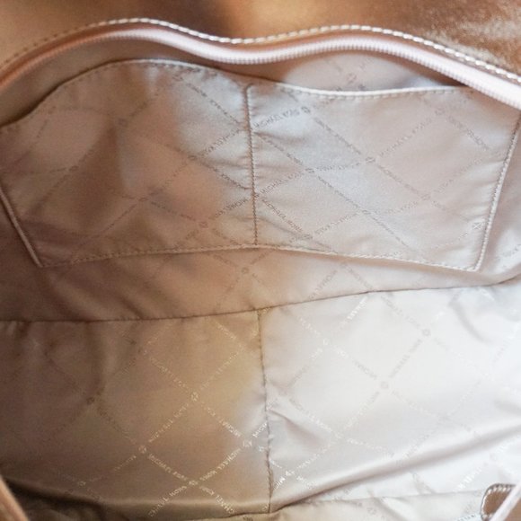 Michael Kors Jet Set Travel Large Chain Shoulder Tote Bag MK Rose Gold - Picture 12 of 13